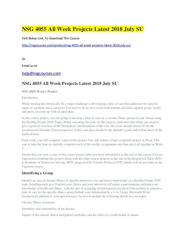 nsg 4055 all week projects latest 2018 july su nsg courses apa format microsoft word 2020