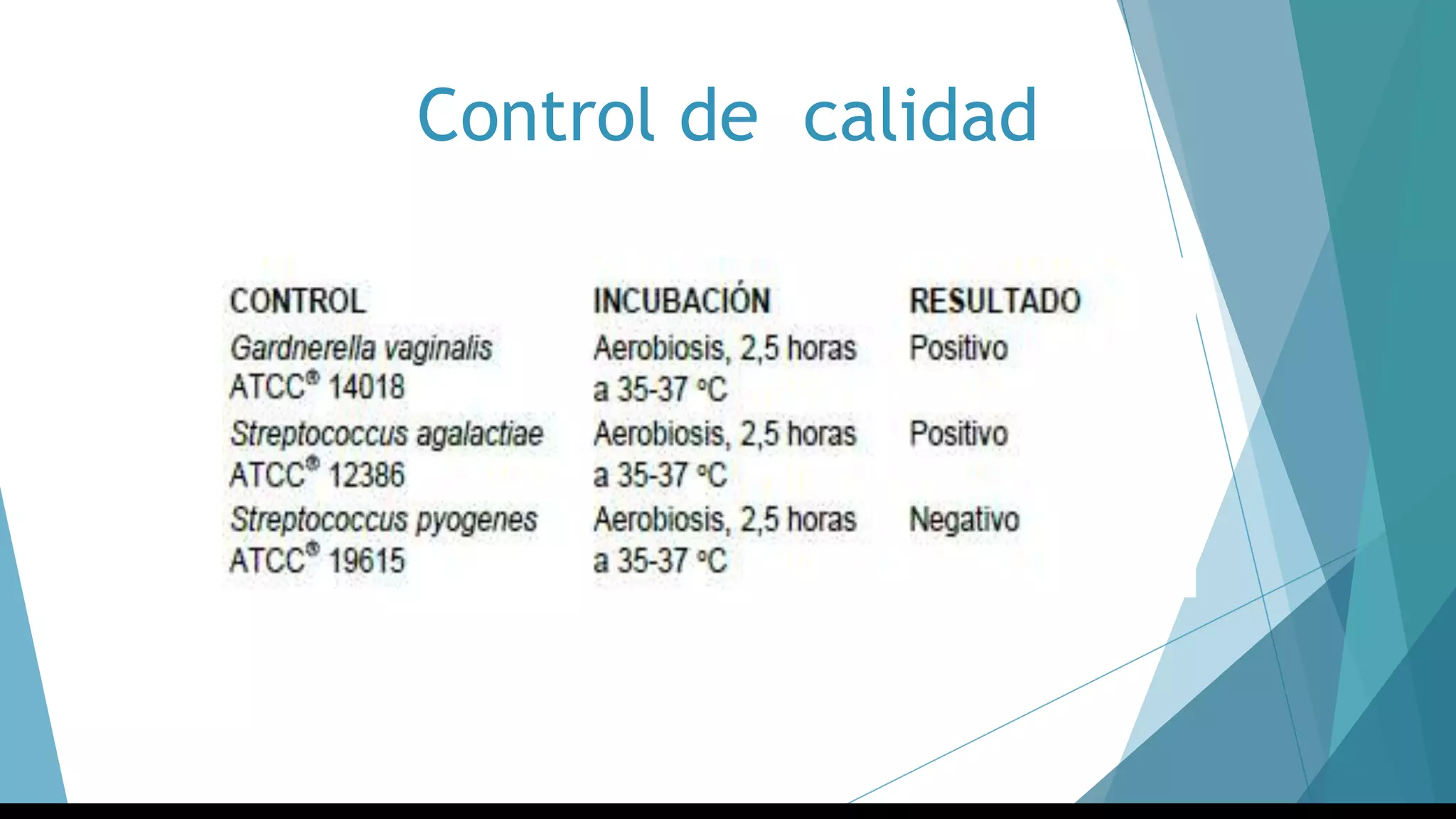 Control de calidad
 