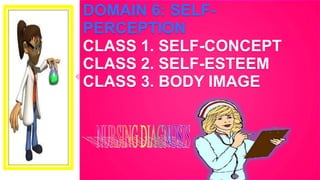 DOMAIN 6: SELF-
PERCEPTION
CLASS 1. SELF-CONCEPT
CLASS 2. SELF-ESTEEM
CLASS 3. BODY IMAGE
 