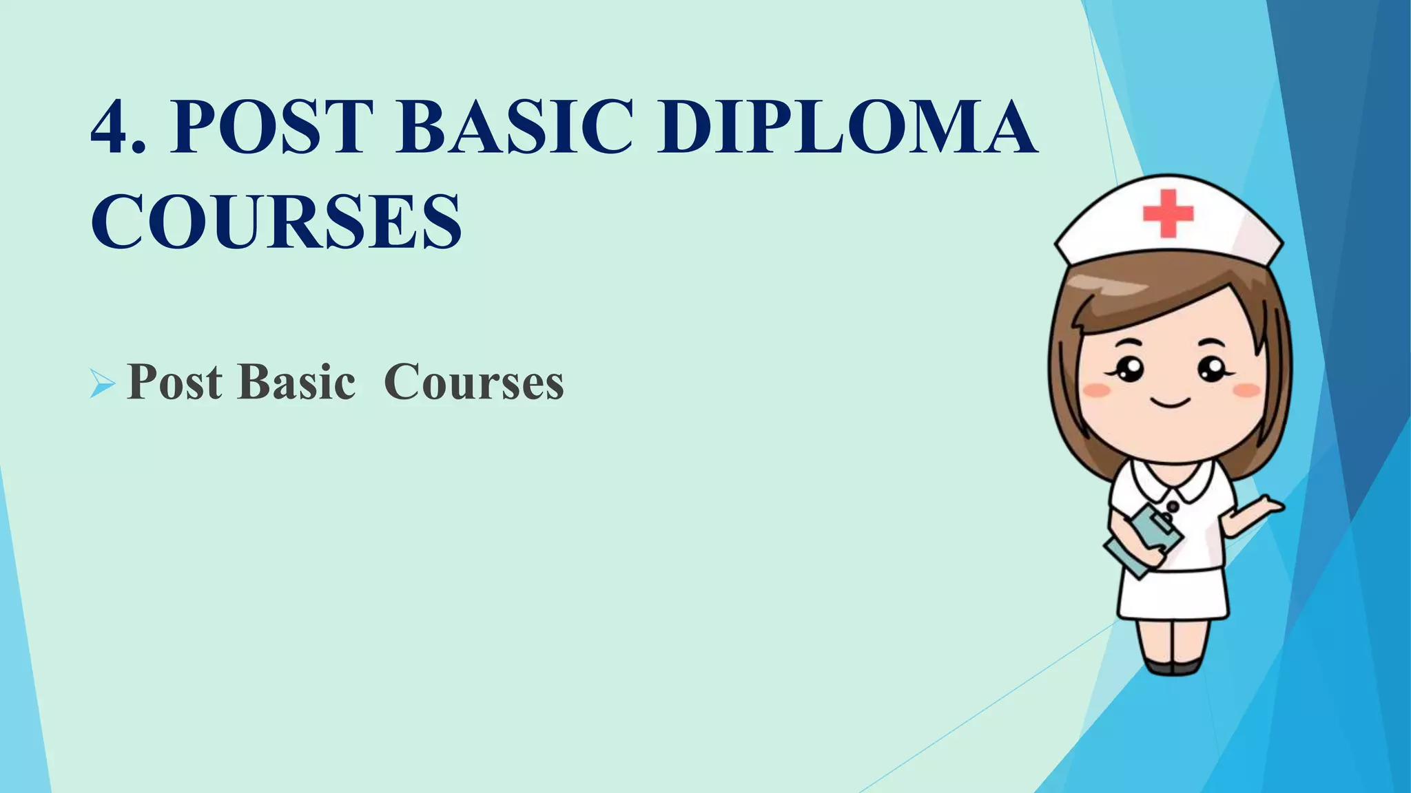 4. POST BASIC DIPLOMA
COURSES
Post Basic Courses
 