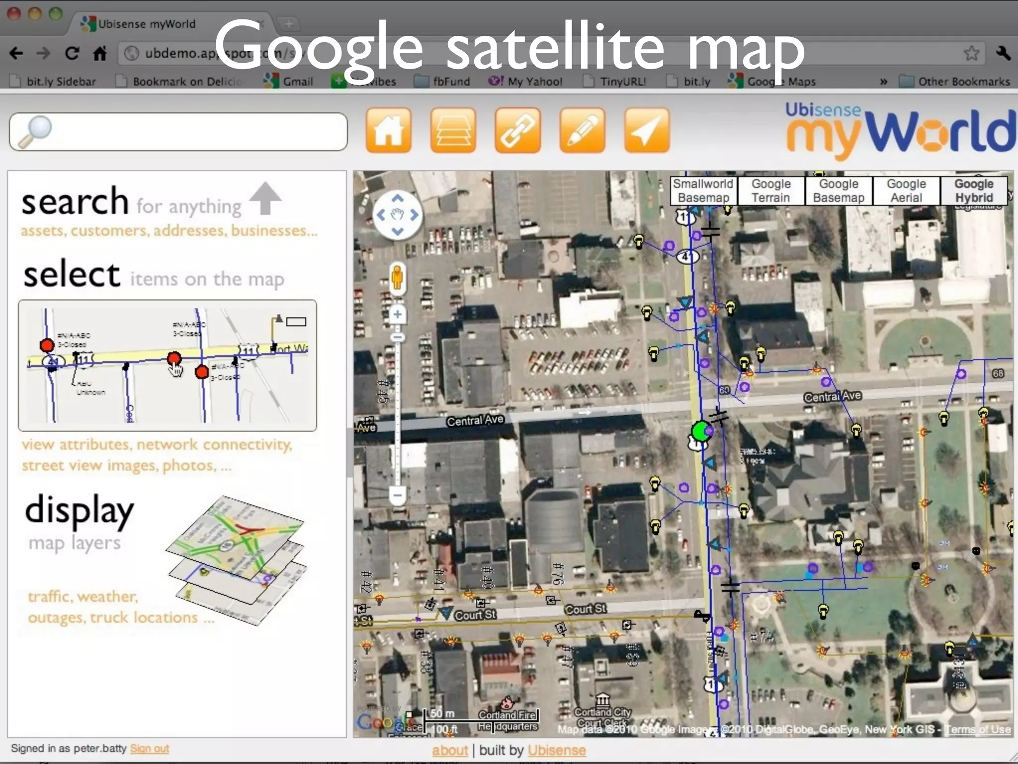 Google satellite map
 
