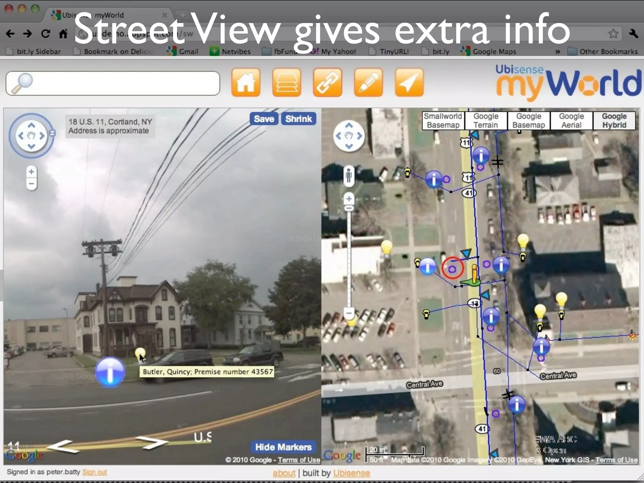 Street View gives extra info
 