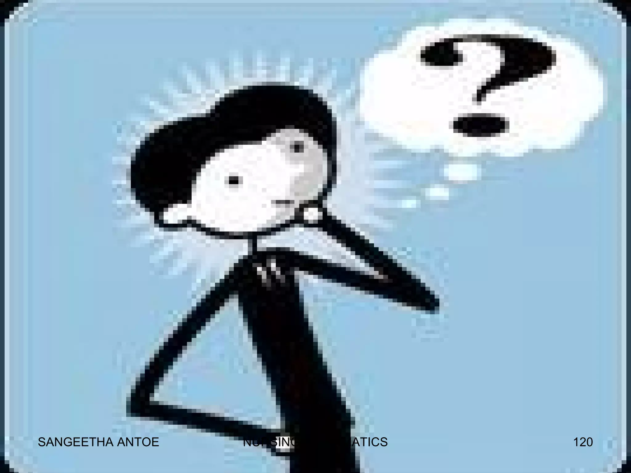 SANGEETHA ANTOE

NURSING INFORMATICS

120

 