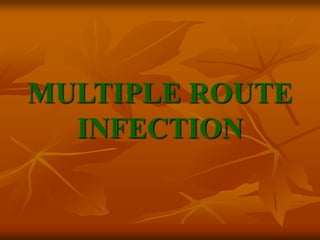 MULTIPLE ROUTE
INFECTION
 