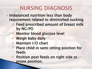 nursing management of low birth weight babies | PPTX