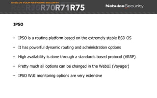 Numerous IPSO 6.x and Check Point R7x Upgrades in critical infrastructure environmentsHosted Tufin Service Hosted service