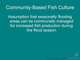 Community-based fish culture experiences | PPT