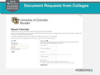 Document Requests from Colleges
 