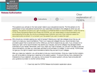 Clear
explanation of
FERPA
 