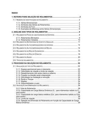 Rolamentos - Dicionário, PDF, Lubrificação