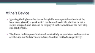 MILNE'S PREDICTOR CORRECTOR METHOD | PPTX