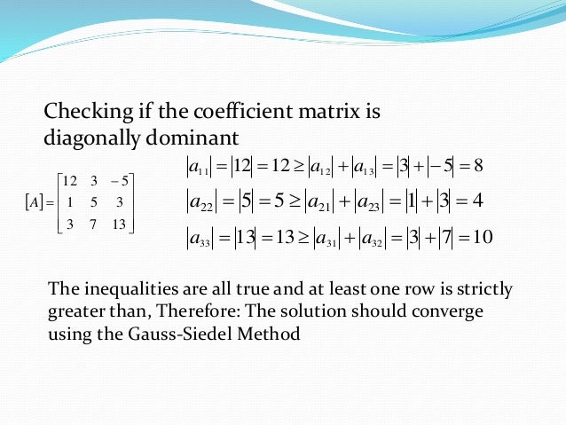 diagonally dominant matrix definition