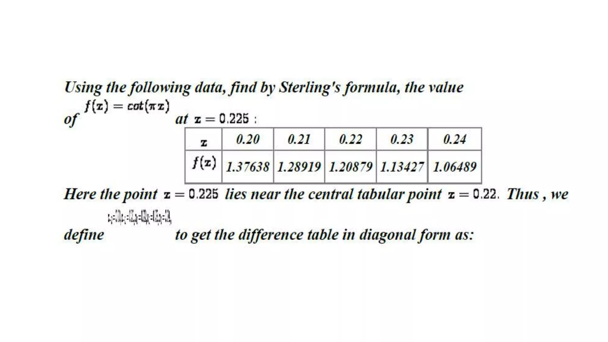 stirling method maths
