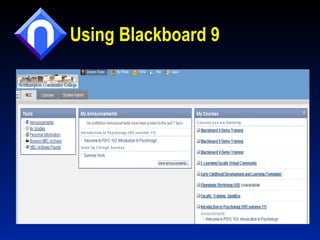 Using Blackboard 9 