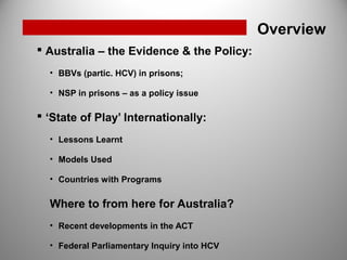 Partic Issue NSP in Prisons:a brief overview… | PPT