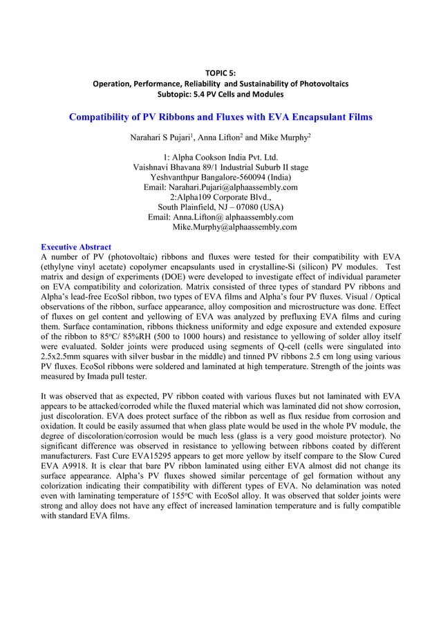 Ns pujari abstract pvsec2016alpha assembly solutions PDF