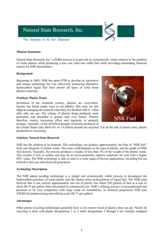 Nsr Executive Summary | DOC