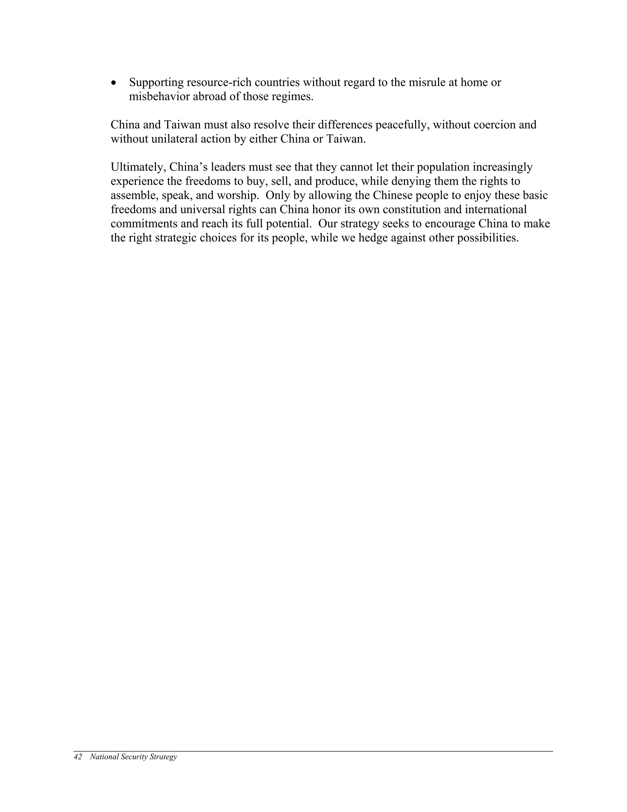 National Security Strategy Of The U S 2006 Pdf