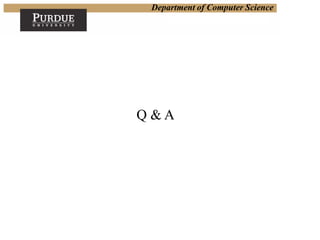Department of Computer Science
Q & A
 