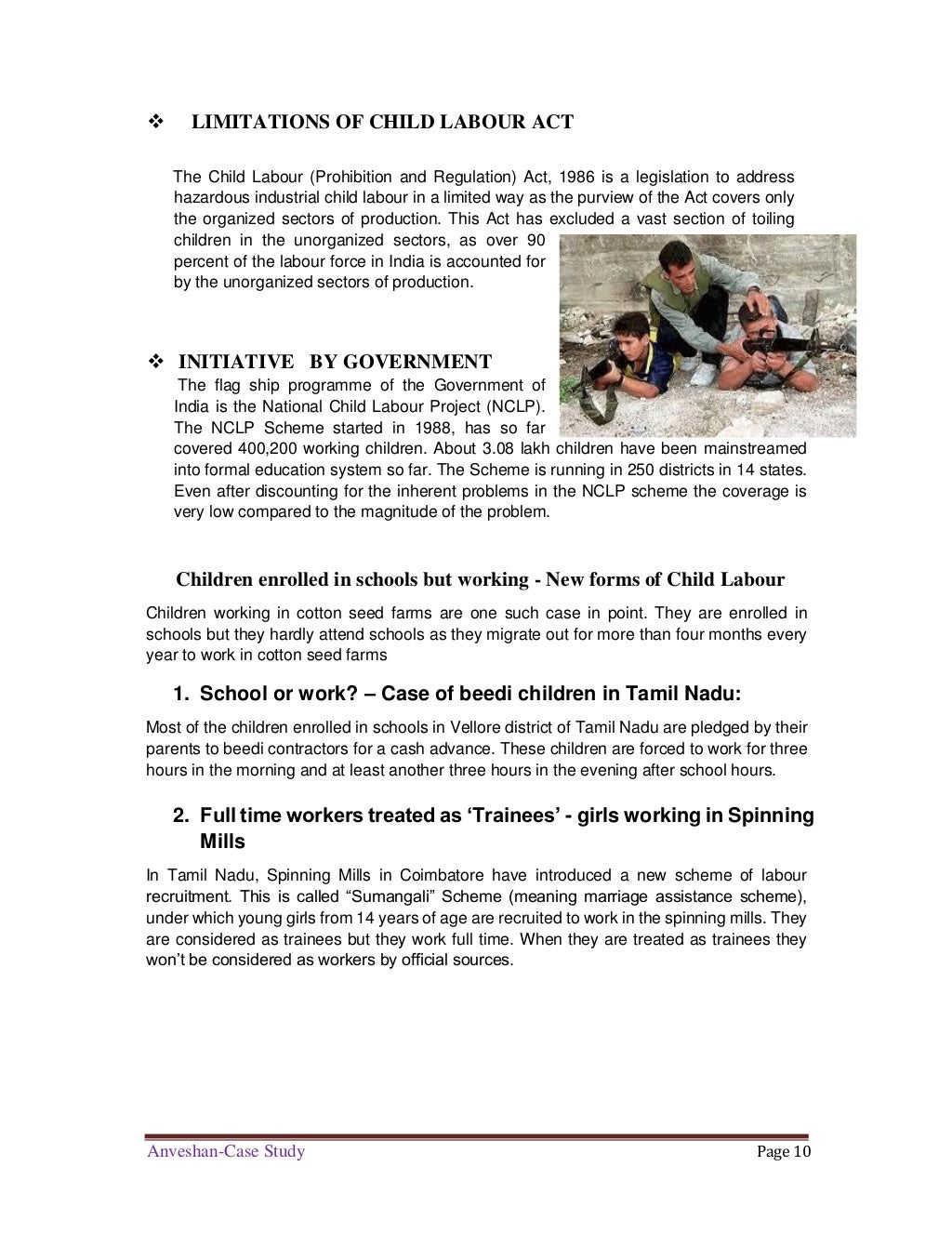 literature review about child labor