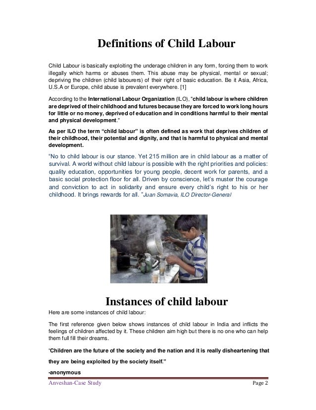 Case study on child labour- wikipedia picture