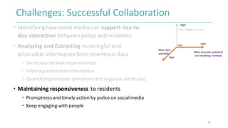 Social Media and Policing: Computational Approaches to Enhancing Collaborative Action between Residents and Law Enforcement