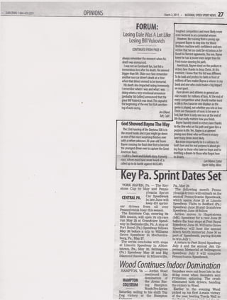National Speed Sport News March 2, 2001 Issue