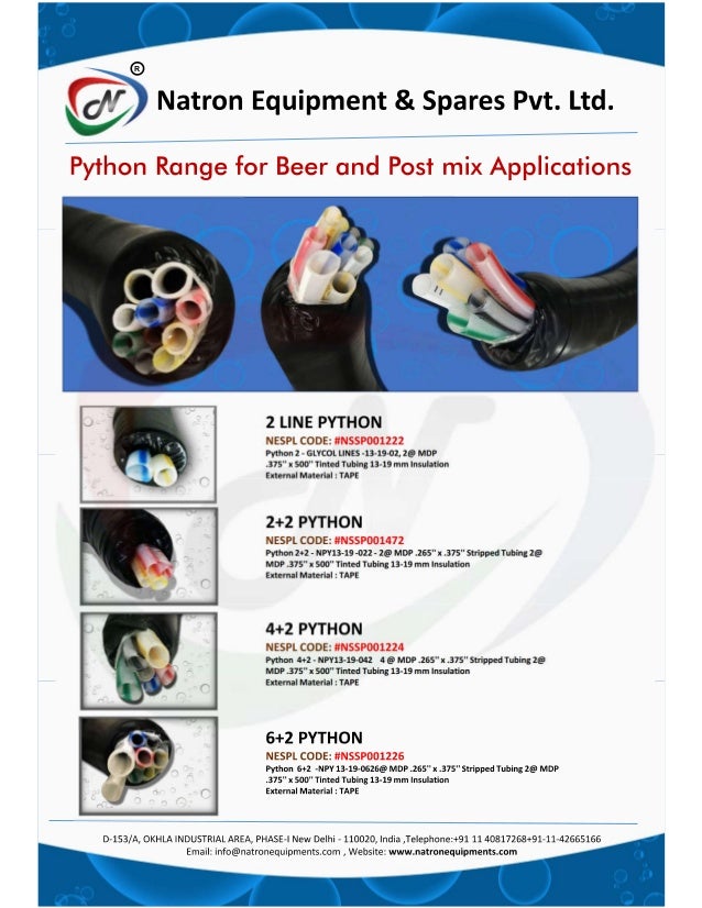 Beer Python Tubing lines
