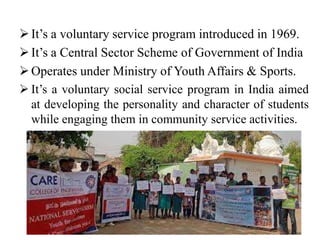 Nss Work National service scheme....nss....ppt.co