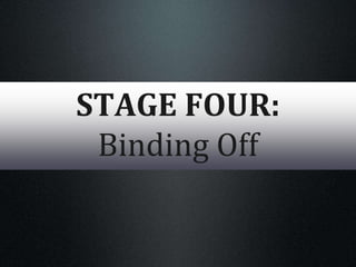 STAGE FOUR:
Binding Off
 