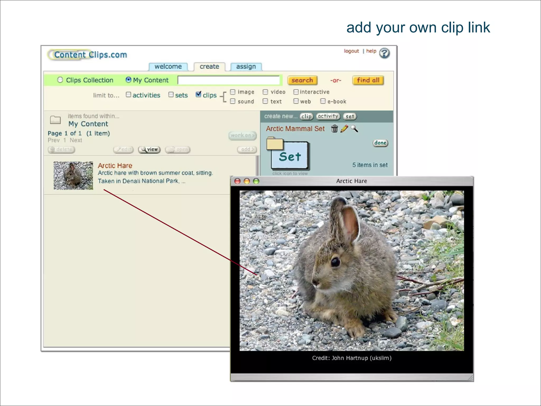 add your own clip link 