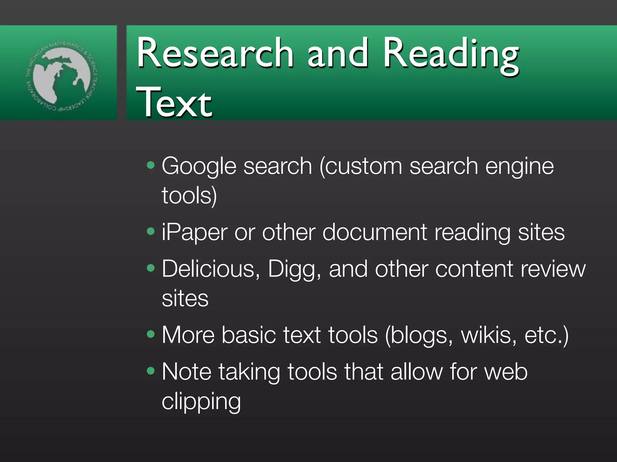 Web 2.0 Tools for Science