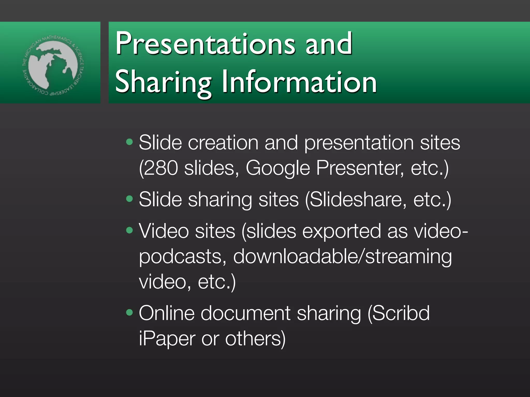 Web 2.0 Tools for Science