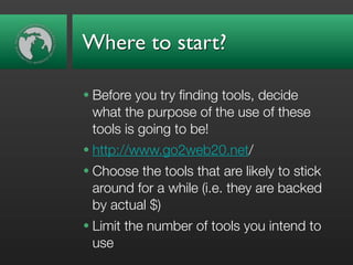 Web 2.0 Tools for Science