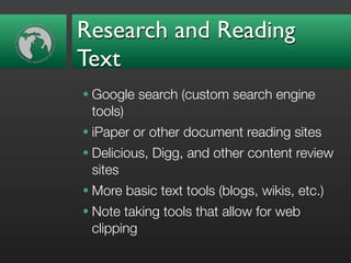 Web 2.0 Tools for Science