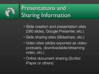 Web 2.0 Tools for Science