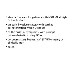 Non ST elevated myocardial infarction in oat | PPTX
