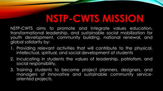 Outreach Program Cwts NSTP-1-CWTS-lesson-1 National service training program | PPTX