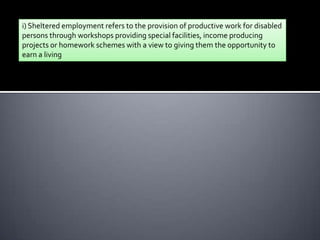 Chapter 1. Basic PrincipleSection 2. Declaration Policy. The Grant of the rights and priveleges for  disabled persons shall be guided by the following principles: a) Disabled Persons are part of the society, thus State shall give full support to the improvement of the total well-being of disabled persons and their integration into the mainstream of the society. Toward this end, the state shall adopt policies ensuring them to complete favorably for available opportunities.b) Disabled persons have the same rights as other people to take their proper place in the society. They should be able to live freely and as independently as possible. This must be the concern of everyone, the family, the community, and all the government and non-governmental organizations. Disabled persons’ rights must perceived as welfare services by the government.