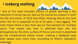 • Sea level and
ocean
acidification
 