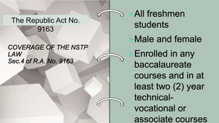 The Republic Act No.
9163
 