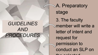 GUIDELINES
AND
PROCEDURES
 