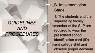 GUIDELINES
AND
PROCEDURES
 