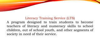 Lts Program National Service Training Program Presentation | PPTX