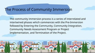 Comprehensive Guide to Community Immersion Process and Integration | PPTX