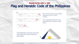 Republic Act No. 8491, s. 1998
Flag and Heraldic Code of the Philippines
 