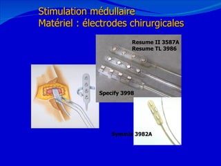 12/08/11 Stimulation médullaire Matériel : électrodes chirurgicales 