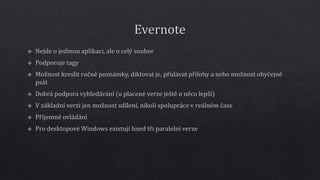 Nástroje na práci s poznámkami v tabletu