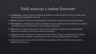 Nástroje na práci s poznámkami v tabletu