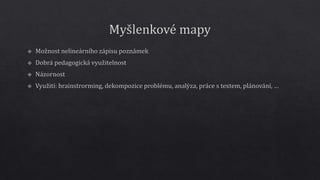 Nástroje na práci s poznámkami v tabletu